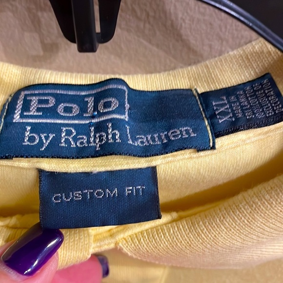POLO BY RALPH LAUREN custom fit ultra soft 100% cotton MENS polo Yellow size XXL - Picture 3 of 10
